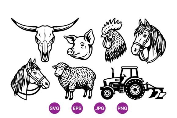 Download Farm Animal Vector Clipart Set - Animal Collection