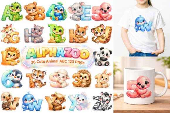 Download Cute Animal Alphabet Clipart, ABC PNG - Animal Collection