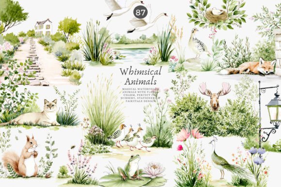 Download Whimsical Animals Nursery Decor Clipart - Animal Collection