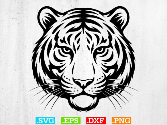 Download Tiger Svg, Tiger Head SVG, Digital FIles - Tiger head Collection