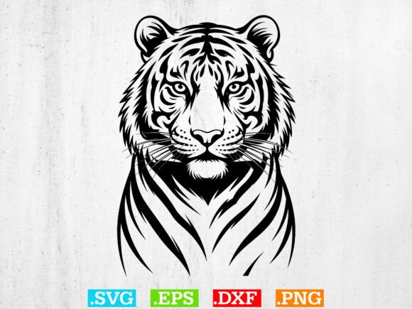 Download Tiger Svg, Tiger Head SVG, Digital FIles - Tiger head Collection