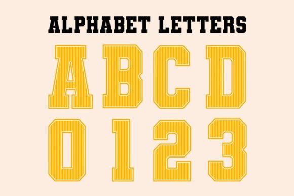 Download Orange Striped Back to School Alphabet - Back to school Collection