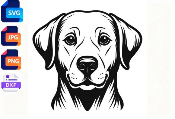 Download Labrador Retriever Dog Face SVG Clipart - Labrador retriever dog Collection